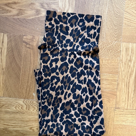 J.CREW S Small Leopard Print Cotton Knit Turtleneck Top Long Sleeve - Picture 5 of 8